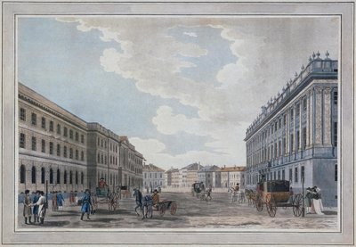 Vista de la calle Millionnaya y el Palacio de Mármol a través del Campo de Marte de Thomas Malton the Elder