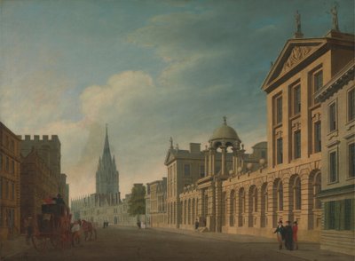 High Street, Oxford [1799, Royal Academy of Arts, Londres, catálogo de la exposición]. de Thomas Malton the Younger