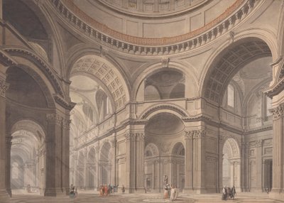 Interior de la catedral de San Pablo de Thomas Malton the Younger