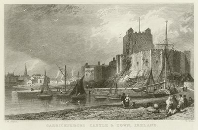 Castillo y ciudad de Carrickfergus de Thomas Mann Baynes