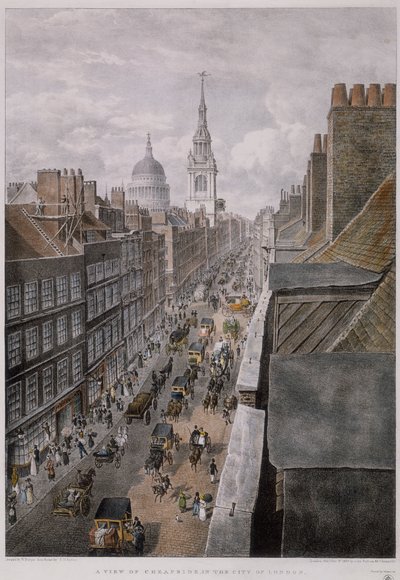Cheapside, Londres, 1823 de Thomas Mann Baynes