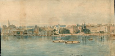 Panorama del Río Támesis, Lado Norte, en 13 partes de Thomas Mann Baynes