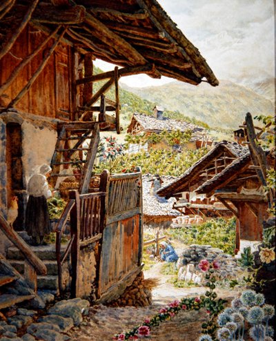 Sallanches, Alta Saboya con el Aiguille de Bionnassay en la distancia de Thomas Matthews Rooke