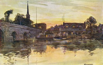 Río Támesis: Wallingford (litografía en color) de Thomas Maybank