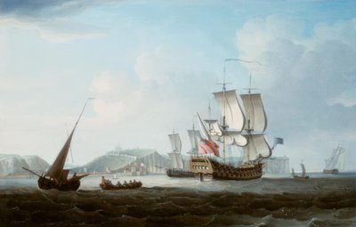 Un dos puentes y otros barcos frente a Dover de Thomas Mellish