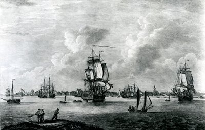 Vista de Charles Town, la capital de Carolina del Sur en América del Norte, grabado por Pierre Charles Canot de Thomas Mellish