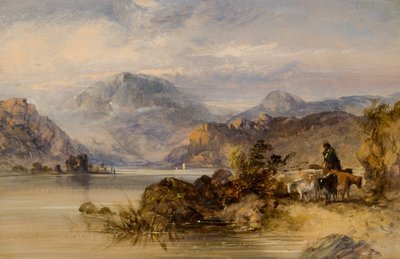 Escena de lago en las tierras altas de Thomas Miles II Richardson