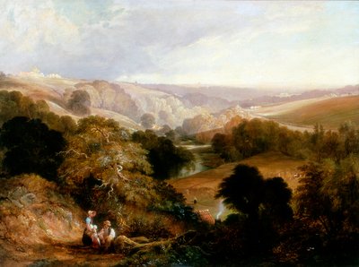 Vista Nocturna en Heaton Dene, Lancashire, desde una Eminencia cerca del Molino de Mable, 1831 de Thomas Miles Richardson