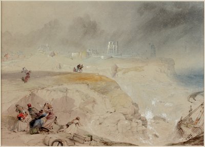 Naufragio del Betsy Cains en las rocas en Battery Point, Tynemouth de Thomas Miles Richardson