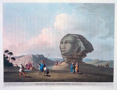 Cabeza de la Esfinge Colosal, Giza, Egipto, 1801 de Thomas Milton