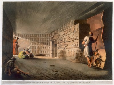 Cámara subterránea cerca de las pirámides de Giza de Thomas Milton