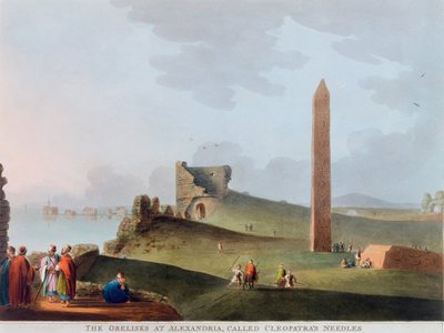 Los Obeliscos en Alejandría, llamados Agujas de Cleopatra, Egipto, 1802 de Thomas Milton