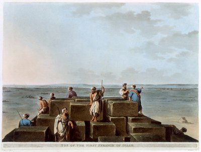 Cima de la primera pirámide de Gizah, Egipto, 1802 de Thomas Milton