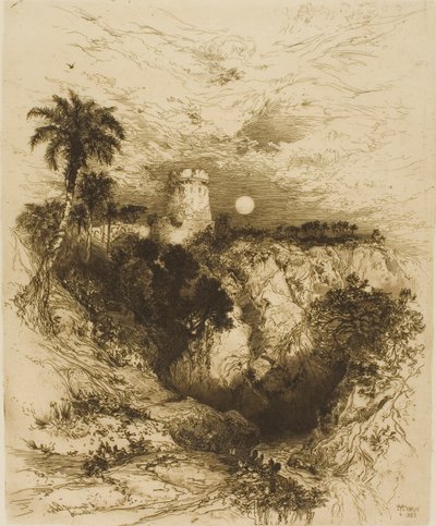 Una torre de Cortés - México de Thomas Moran