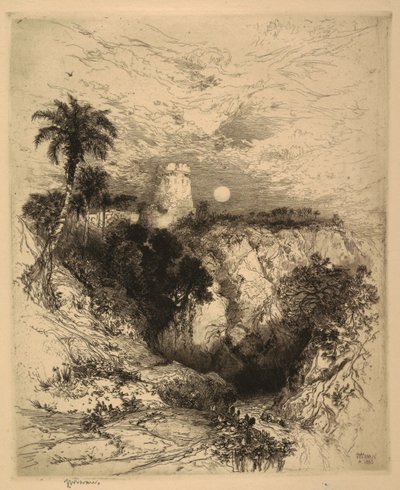 Una torre de Cortés, México de Thomas Moran