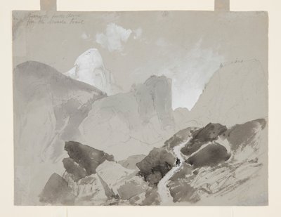 Parte Trasera de la Cúpula Sur desde el Sendero Nevada, Yosemite de Thomas Moran