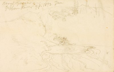 Géiser Beryl en el río Gibbon, Parque de Yellowstone de Thomas Moran