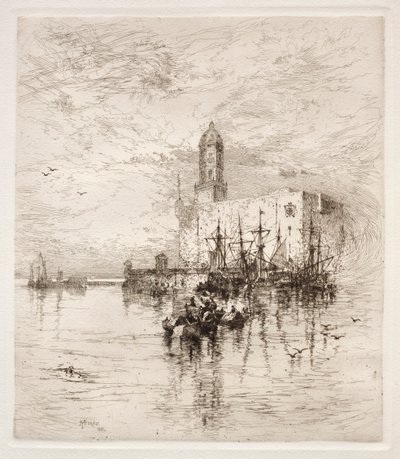 Castillo de San Juan de Ulúa, Veracruz, 1884 de Thomas Moran