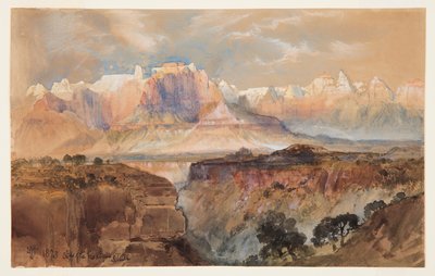 Acantilados del Río Virgen, Sur de Utah de Thomas Moran