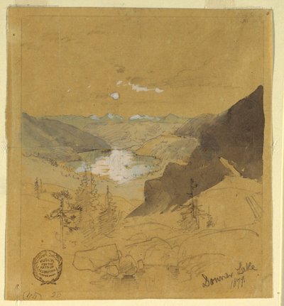 Dibujo, Lago Donner, 1879 de Thomas Moran
