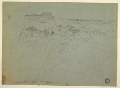 Dibujo, cataratas Shoshone, río Snake, Idaho, 1875 de Thomas Moran