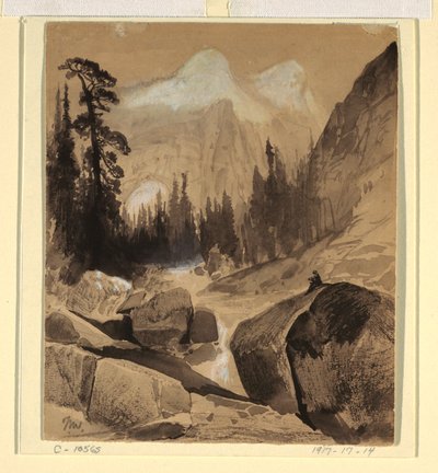 Dibujo, La Cúpula Norte, Yosemite, California, 1872 de Thomas Moran
