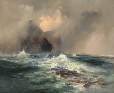 Cueva de Fingal, Isla de Staffa, Escocia 1884 (Óleo sobre lienzo) de Thomas Moran