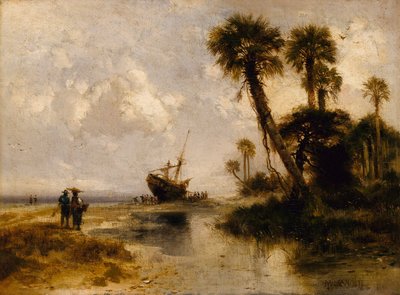 Isla Fort George, Florida de Thomas Moran