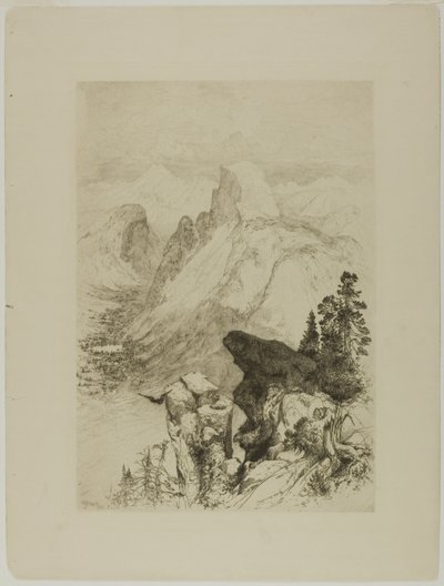 Half-Dome, vista desde Moran Point de Thomas Moran