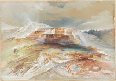 Aguas Termales del Río Gardiner, Yellowstone de Thomas Moran