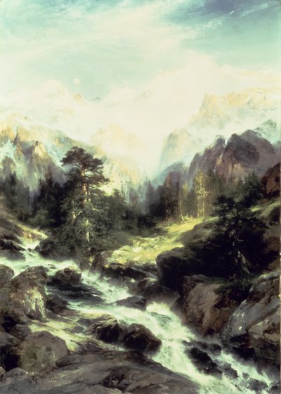 En la Cordillera Teton, 1899 de Thomas Moran