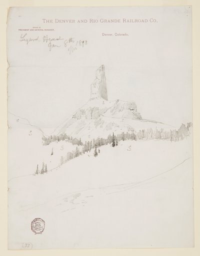 Pico Cabeza de Lagarto, Colorado de Thomas Moran