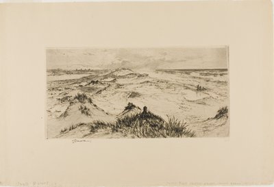 Mirando sobre las dunas de arena - Easthampton de Thomas Moran