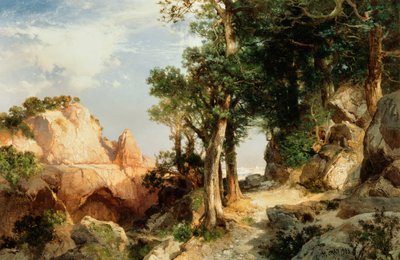 En el sendero de las bayas - Gran Cañón de Arizona, 1903 de Thomas Moran