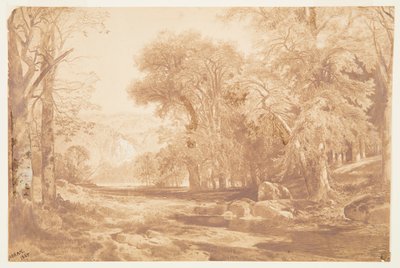 En el Alto Delaware (después de un dibujo a carbón) de Thomas Moran