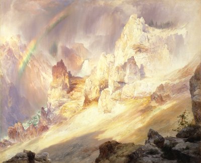 Arcoíris sobre el Gran Cañón de Yellowstone de Thomas Moran