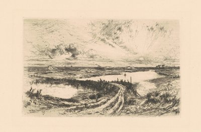 Amanecer—El Estanque, Easthampton, Long Island de Thomas Moran