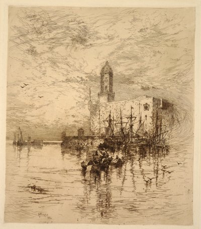 El Castillo de San Juan de Ulúa, Veracruz, México de Thomas Moran