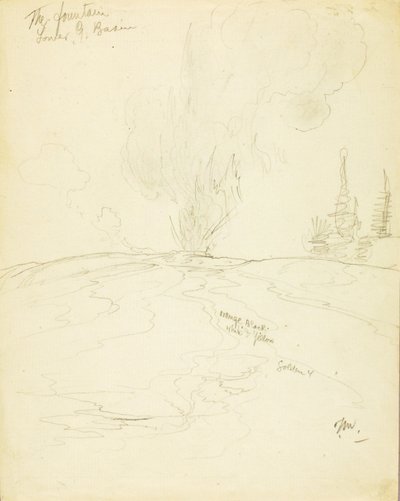 La fuente, Lower Geyser Basin, Yellowstone de Thomas Moran