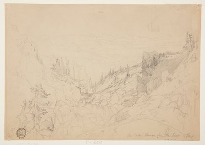 La cordillera Teton desde el este de Thomas Moran