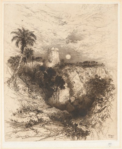 Torre de Cortés, México de Thomas Moran