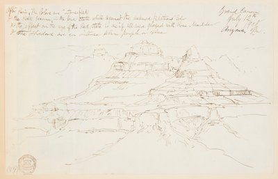 Dos acantilados en el Gran Cañón, Arizona de Thomas Moran