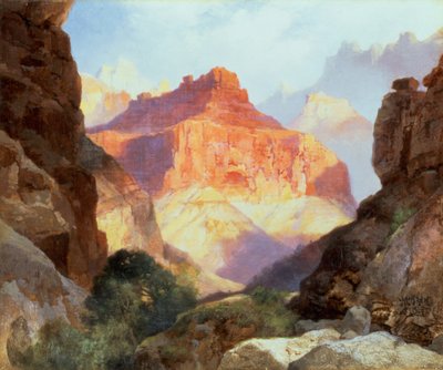 Bajo la pared roja, Gran Cañón de Arizona de Thomas Moran