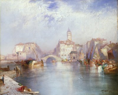 Canal veneciano, 1896 de Thomas Moran