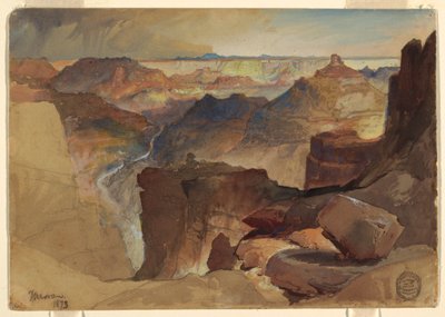 Vista desde el Plateau de Powell, Gran Cañón, Colorado de Thomas Moran
