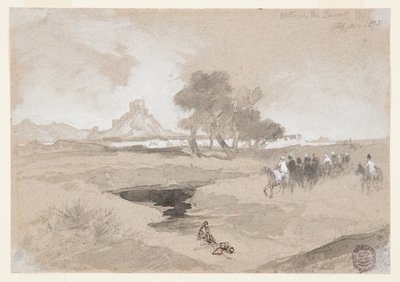Pozo de Agua en el Desierto, Utah de Thomas Moran
