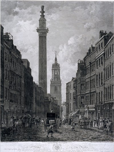 Fish Street Hill, Londres, 1795 de Thomas Morris