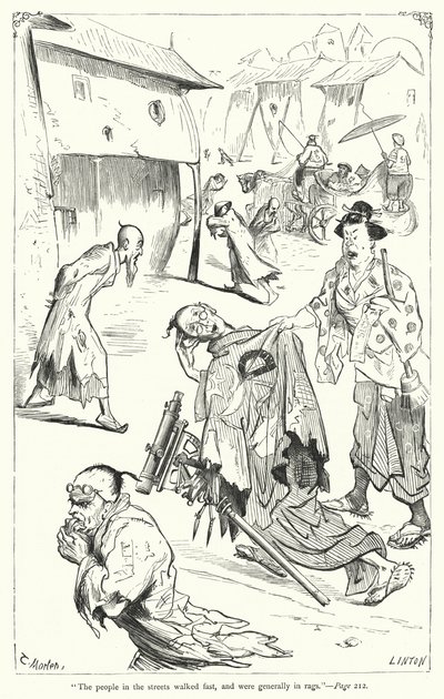 Ilustración de Los viajes de Gulliver de Jonathan Swift de Thomas Morten