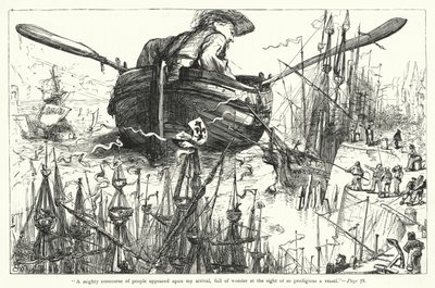Ilustración de Los viajes de Gulliver de Jonathan Swift de Thomas Morten
