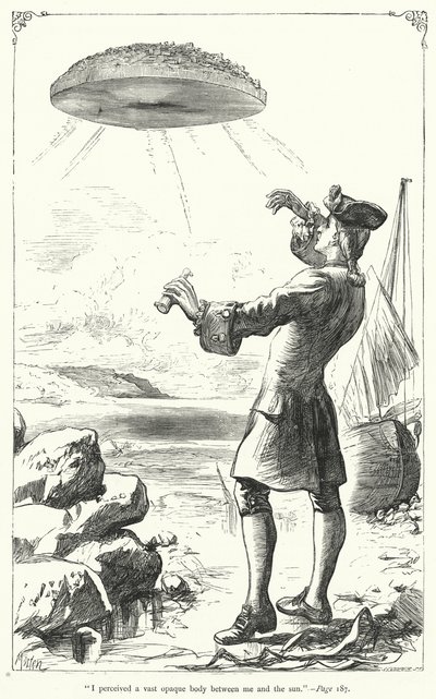 Ilustración para Los viajes de Gulliver de Jonathan Swift de Thomas Morten